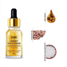 Load image into Gallery viewer, 24k Luxury gold serum pack of 2 (30 ml)