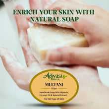 Load image into Gallery viewer, Multani Mitti handmade soap with Multani Mitti for remove pimple marks
