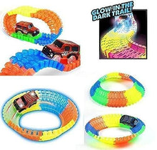 Load image into Gallery viewer, TRACKS TOY AMAZING RACETRACK - BENDS, FLEXIBLE AND GLOWS - 3D LED LIGHTS (MULTICOLOR) FOR KIDS