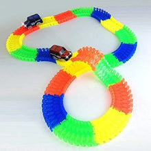 Load image into Gallery viewer, TRACKS TOY AMAZING RACETRACK - BENDS, FLEXIBLE AND GLOWS - 3D LED LIGHTS (MULTICOLOR) FOR KIDS