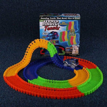 Load image into Gallery viewer, TRACKS TOY AMAZING RACETRACK - BENDS, FLEXIBLE AND GLOWS - 3D LED LIGHTS (MULTICOLOR) FOR KIDS