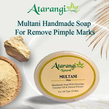 Load image into Gallery viewer, Multani Mitti handmade soap with Multani Mitti for remove pimple marks