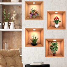 Load image into Gallery viewer, 3D VASE WALL STICKER (PACK OF 4)