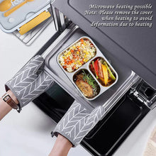 Load image into Gallery viewer, Lunch Box Sealed Leakage Proof Stainless Steel Lunch Box with Fork,Chopstick & Spoon Lid Office Food Container 3 Compartment for School Kids and Adults