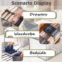 Load image into Gallery viewer, Clothes Organizer- 7 Grids Washable & Foldable Wardrobe Clothes Organizer (Pack of 2)