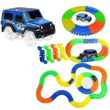Load image into Gallery viewer, TRACKS TOY AMAZING RACETRACK - BENDS, FLEXIBLE AND GLOWS - 3D LED LIGHTS (MULTICOLOR) FOR KIDS

