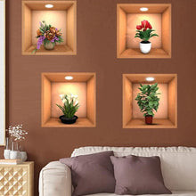 Load image into Gallery viewer, 3D VASE WALL STICKER (PACK OF 4)
