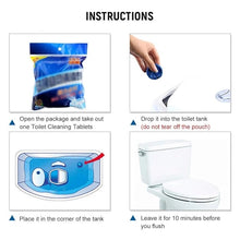 Load image into Gallery viewer, Toilet Detergent Toilet Bowl Cleaners Toilet Cleaning Tablets Toilet Deodorizer Bathroom Cleaners 30PCS
