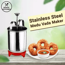 Load image into Gallery viewer, Stainless Steel Medu Vada &amp; Donuts Maker with Stand
